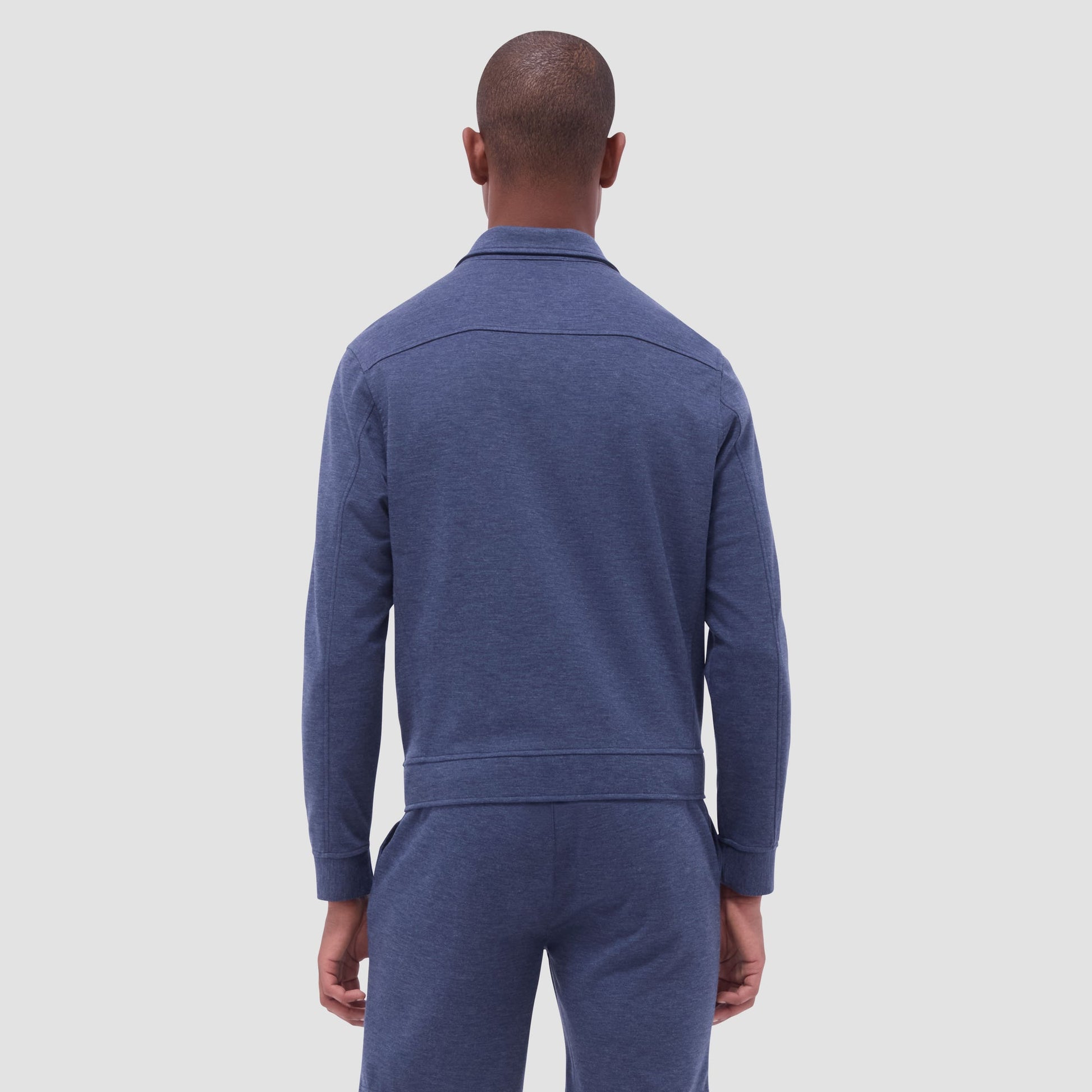 Bugatchi Soft Touch™ Heather Shirt Jacket Navy