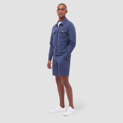Bugatchi Soft Touch™ Heather Shirt Jacket Navy