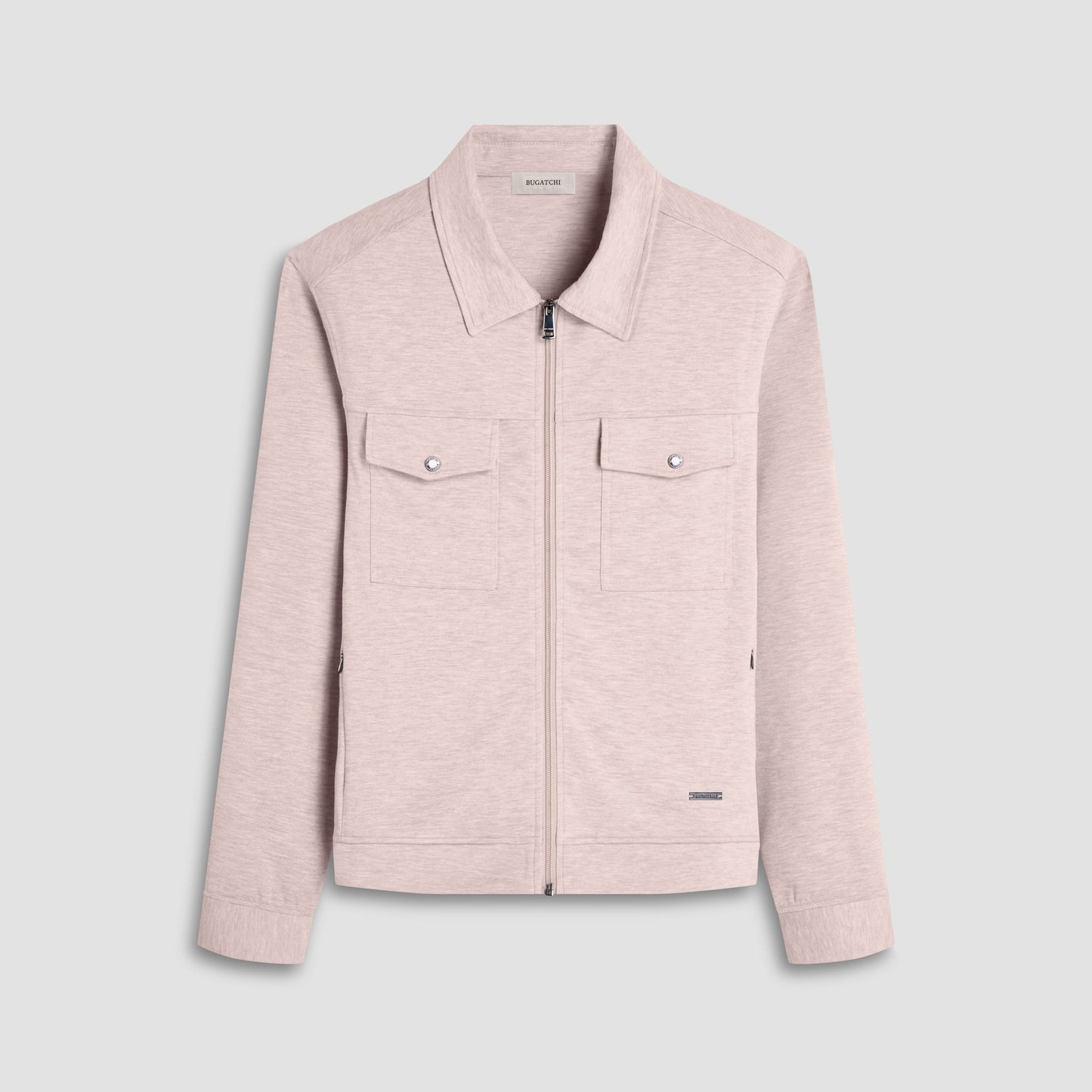 Bugatchi Soft Touch™ Heather Shirt Jacket Sand