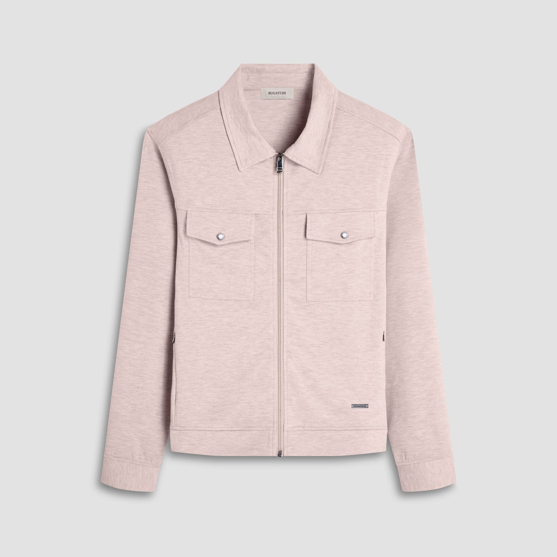 Bugatchi Soft Touch™ Heather Shirt Jacket Sand