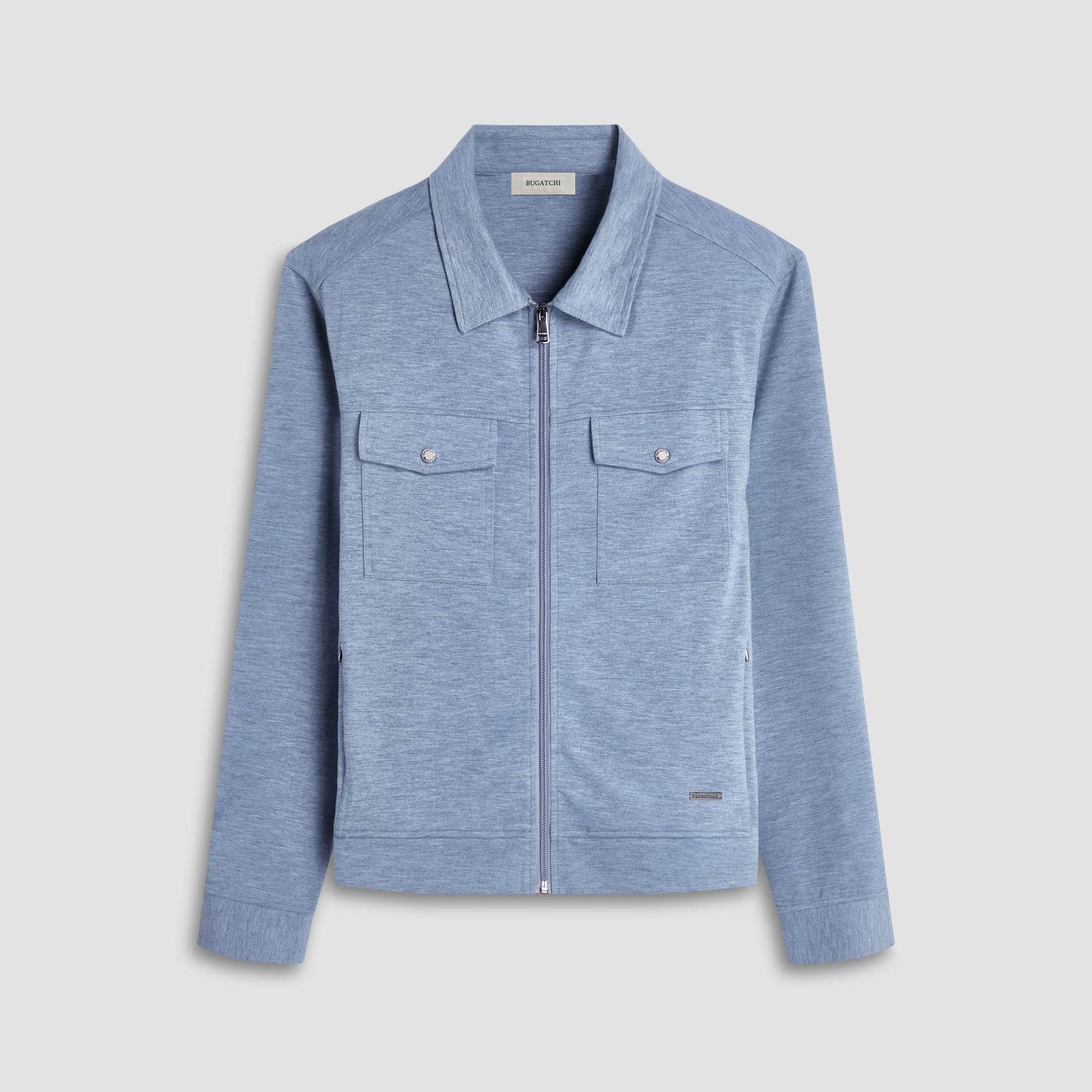 Bugatchi Soft Touch™ Heather Shirt Jacket Shark