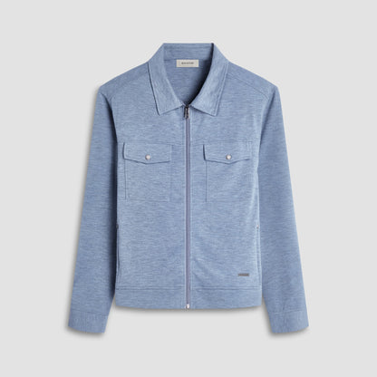 Bugatchi Soft Touch™ Heather Shirt Jacket Shark