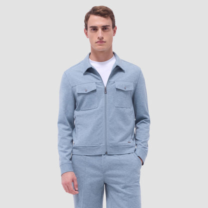 Bugatchi Soft Touch™ Heather Shirt Jacket Shark