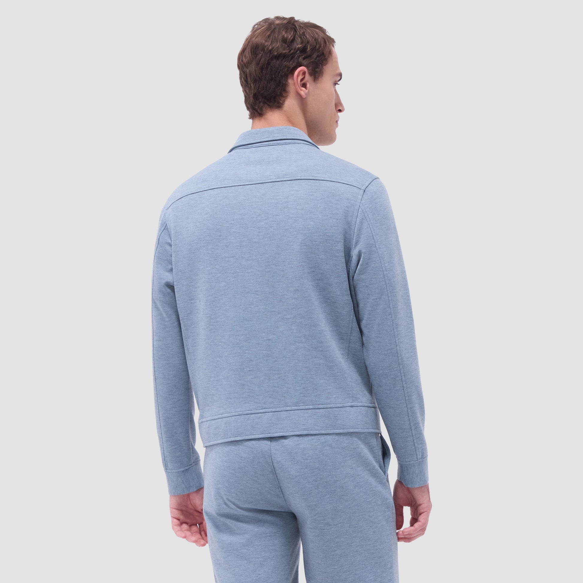 Bugatchi Soft Touch™ Heather Shirt Jacket Shark