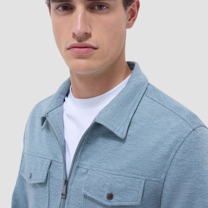 Bugatchi Soft Touch™ Heather Shirt Jacket Shark