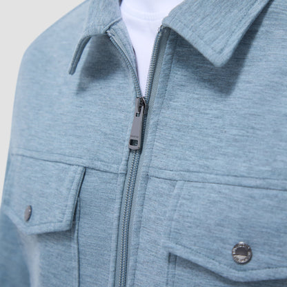 Bugatchi Soft Touch™ Heather Shirt Jacket Shark