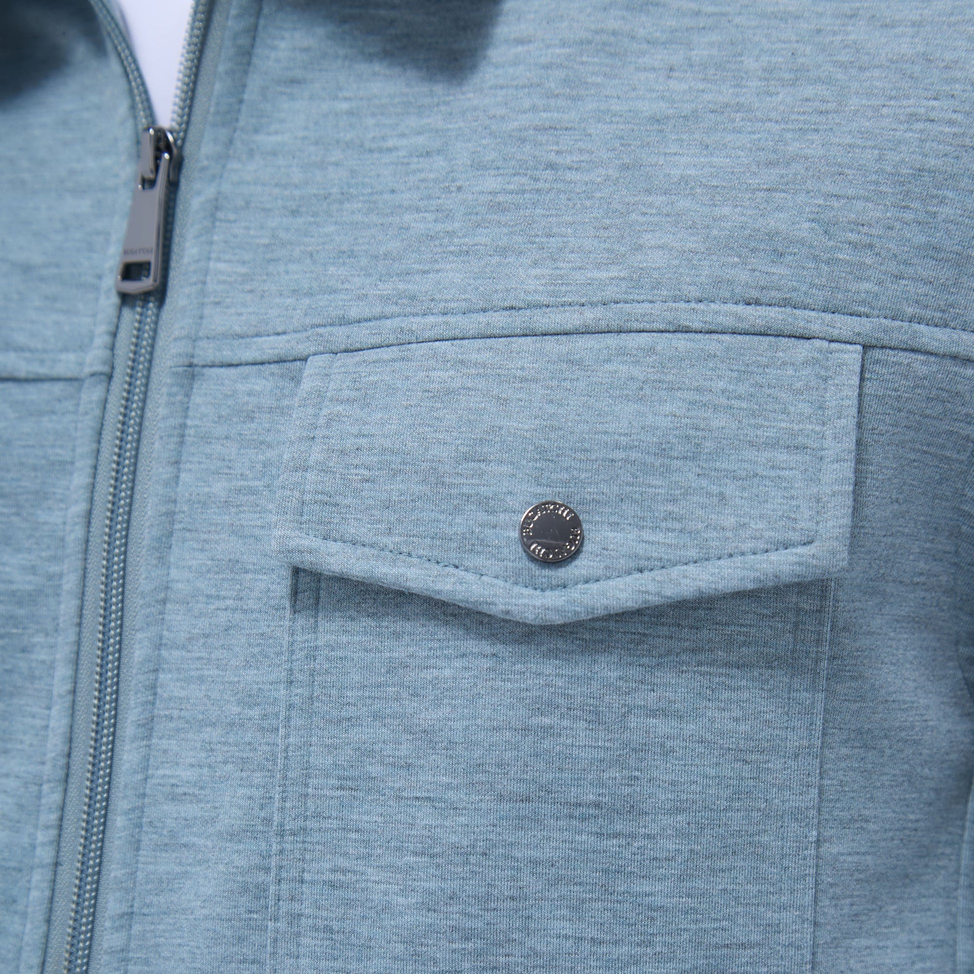 Bugatchi Soft Touch™ Heather Shirt Jacket Shark