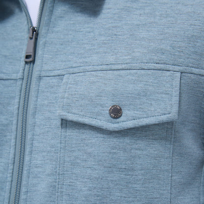 Bugatchi Soft Touch™ Heather Shirt Jacket Shark