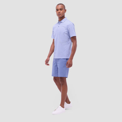 Bugatchi Victor Geometric OoohCotton® Polo Shirt Air Blue