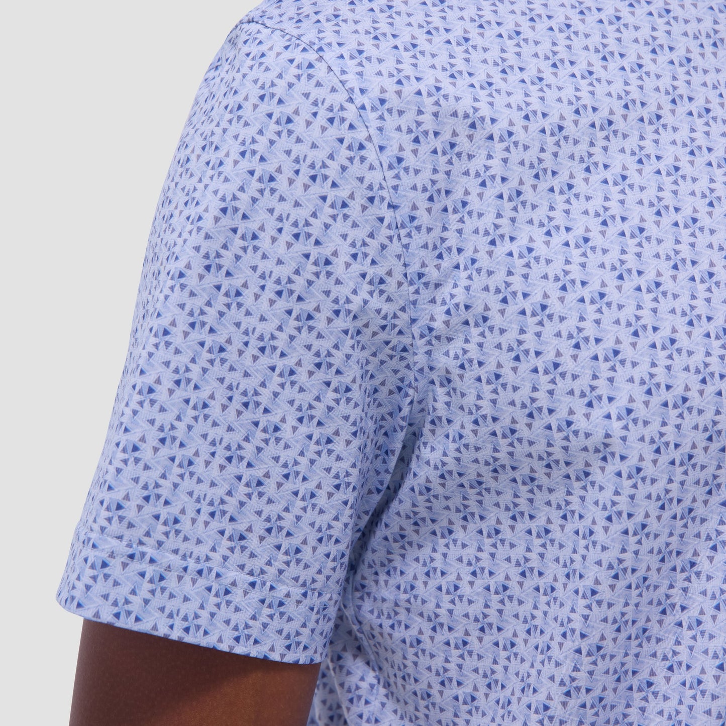 Bugatchi Victor Geometric OoohCotton® Polo Shirt Air Blue