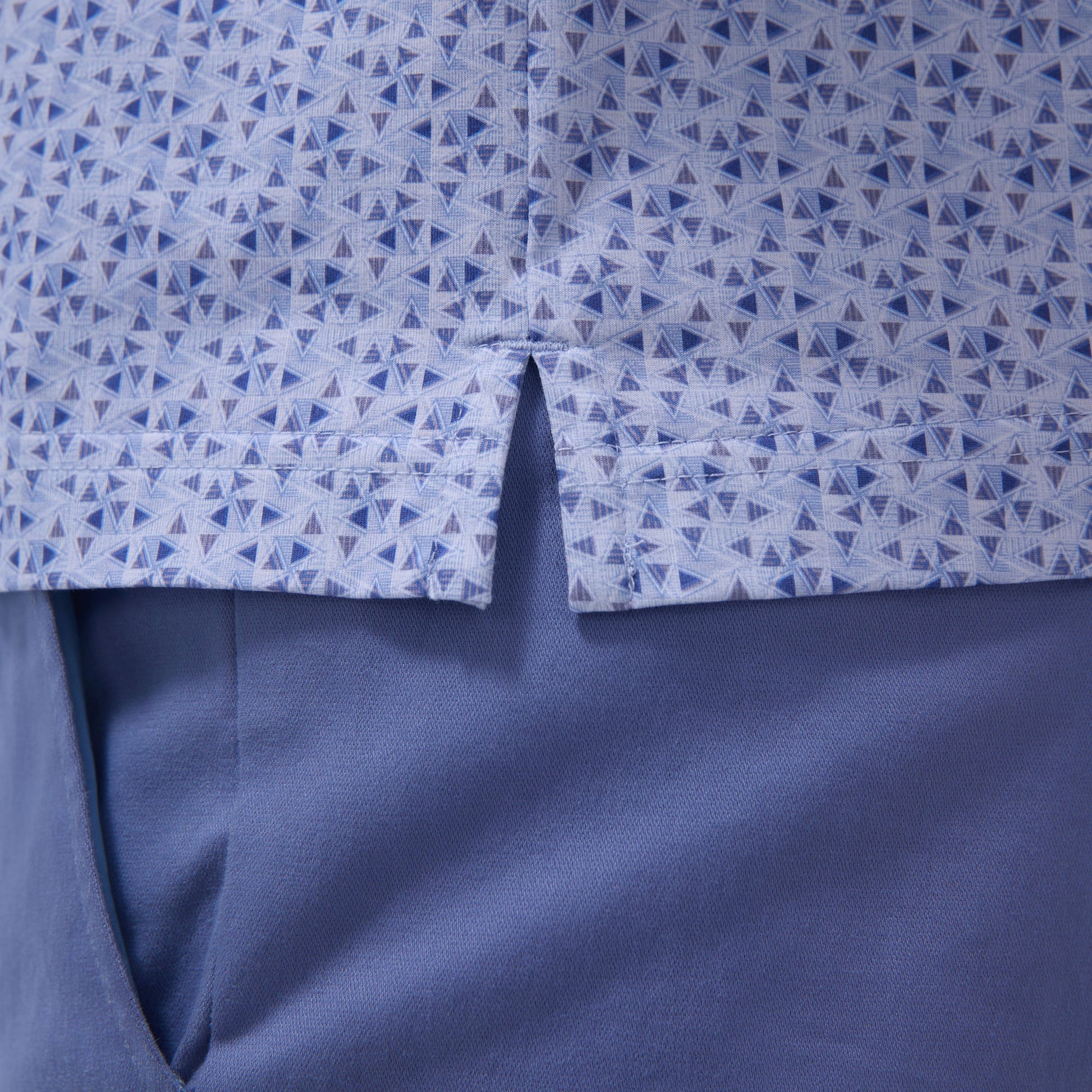 Bugatchi Victor Geometric OoohCotton® Polo Shirt Air Blue