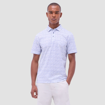 Bugatchi Victor Abstract OoohCotton® Polo Shirt Cobalt