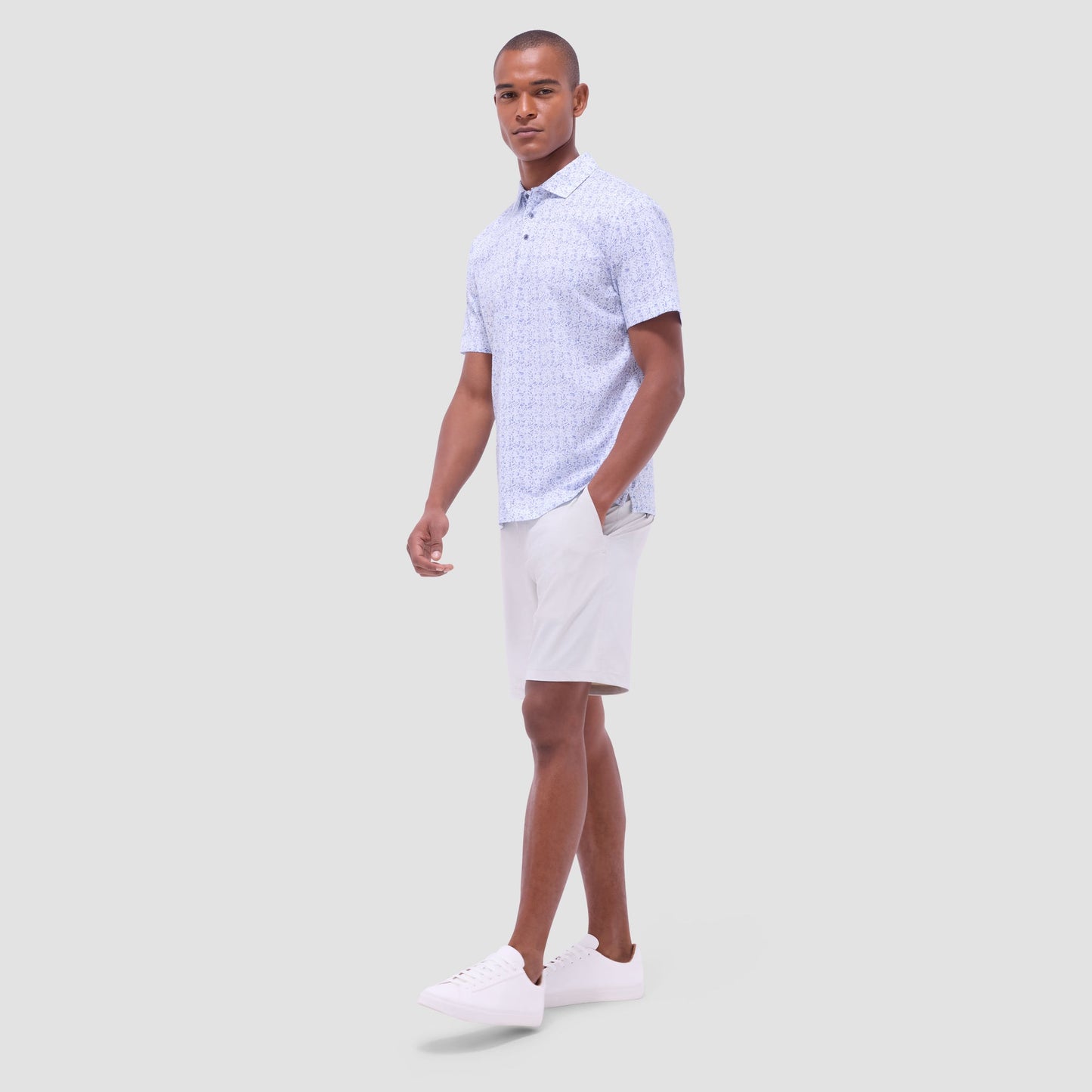 Bugatchi Victor Abstract OoohCotton® Polo Shirt Cobalt
