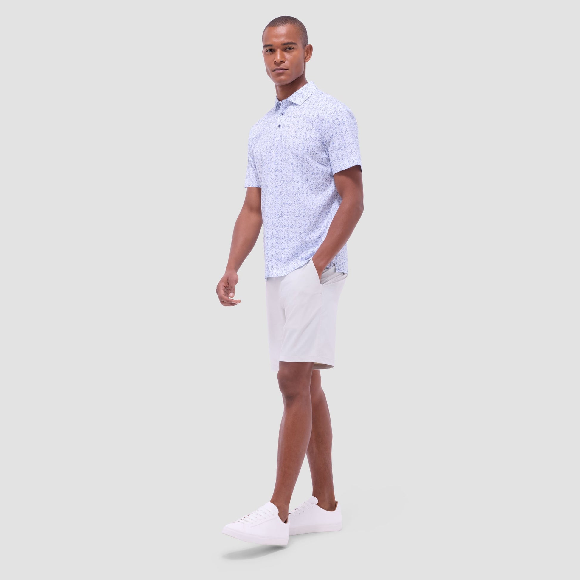 Bugatchi Victor Abstract OoohCotton® Polo Shirt Cobalt