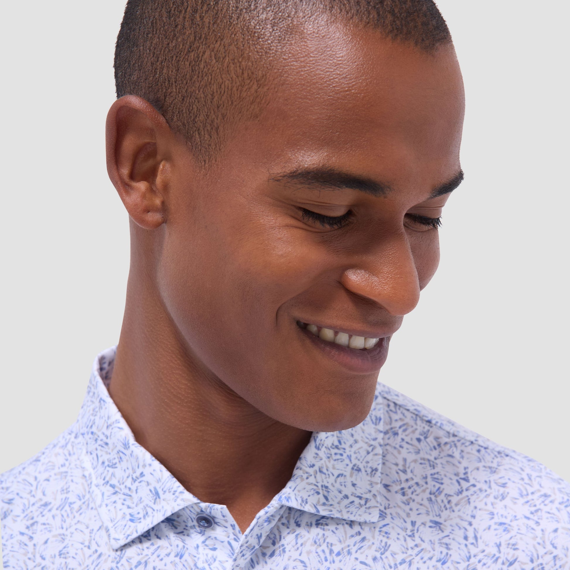 Bugatchi Victor Abstract OoohCotton® Polo Shirt Cobalt