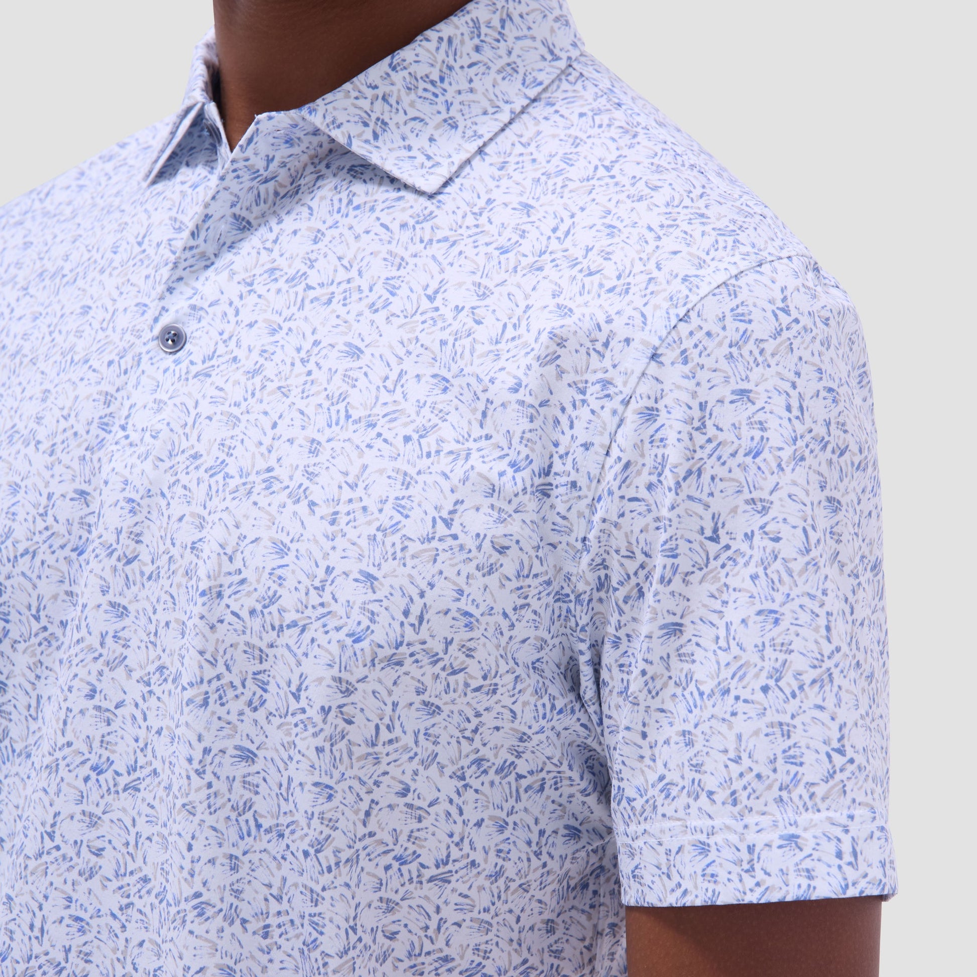 Bugatchi Victor Abstract OoohCotton® Polo Shirt Cobalt