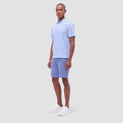 Bugatchi Victor Leaf Print OoohCotton® Polo Shirt Ice