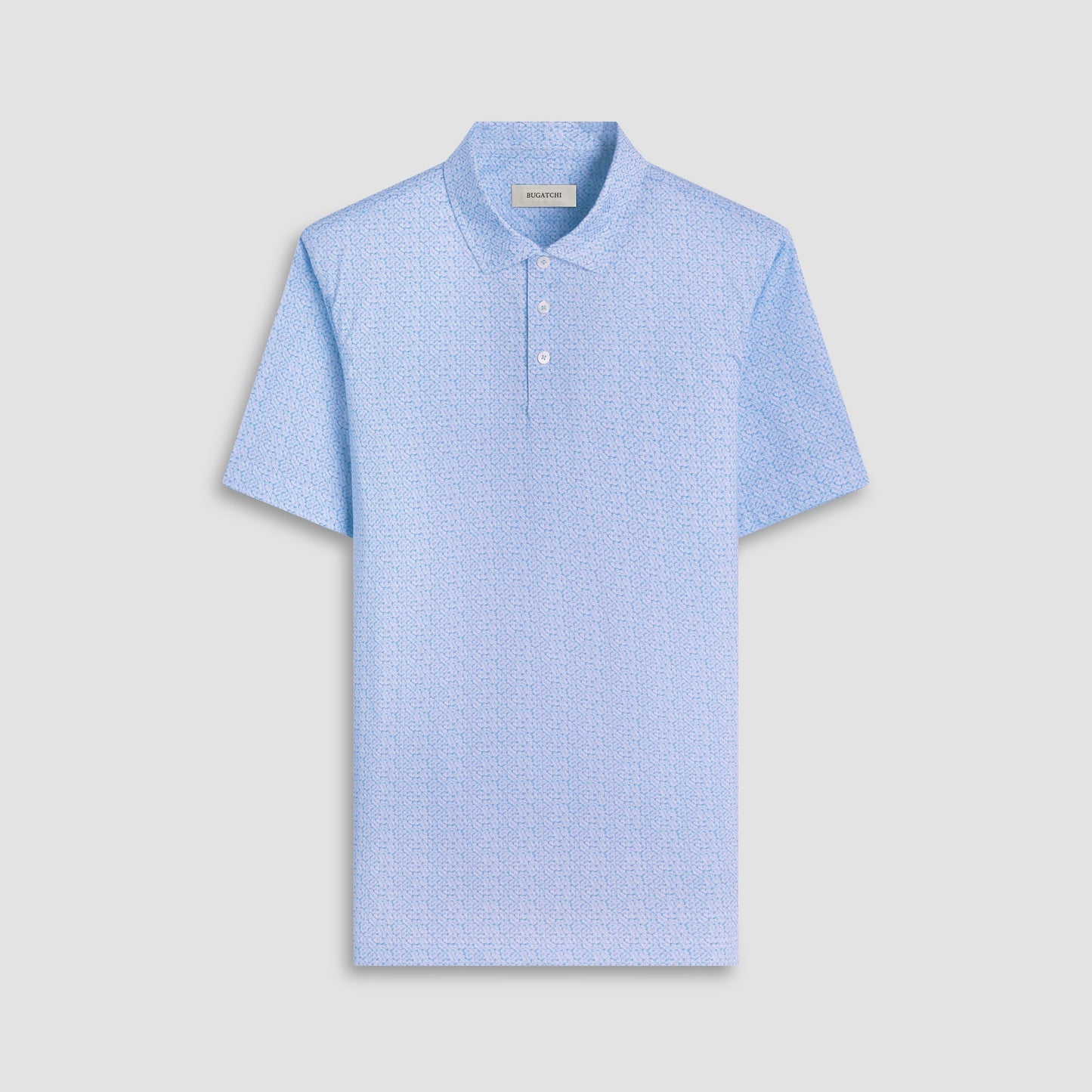 Bugatchi Victor Leaf Print OoohCotton® Polo Shirt Ice