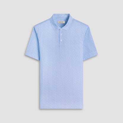 Bugatchi Victor Leaf Print OoohCotton® Polo Shirt Ice