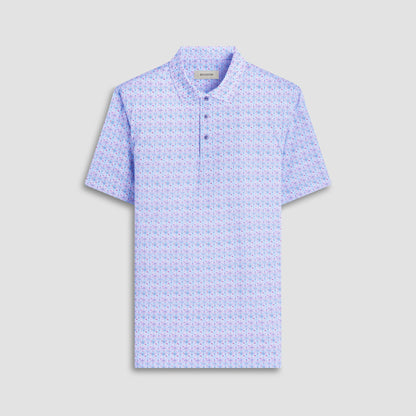 Bugatchi Victor Mosaic OoohCotton® Polo Shirt Pink