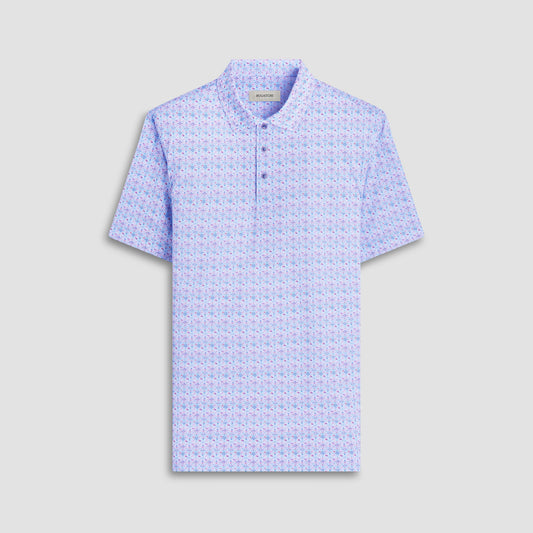 Bugatchi Victor Mosaic OoohCotton® Polo Shirt Pink