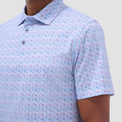 Bugatchi Victor Mosaic OoohCotton® Polo Shirt Pink