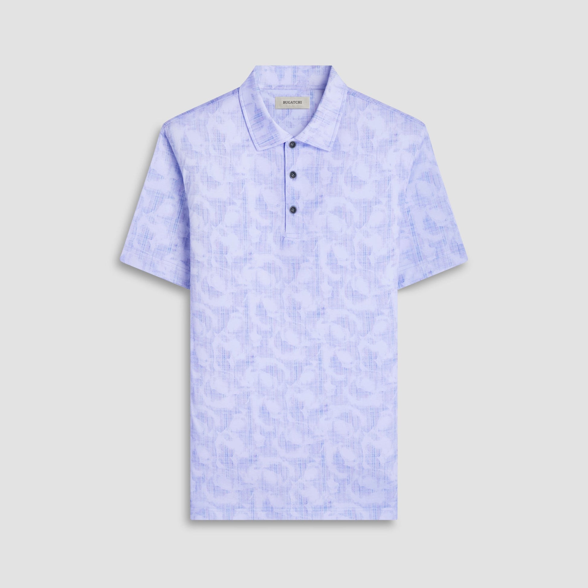 Bugatchi Victor Abstract OoohCotton® Polo Shirt Air Blue