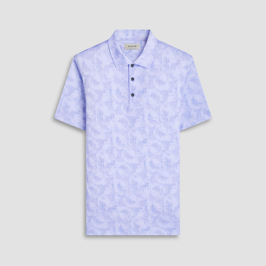 Bugatchi Victor Abstract OoohCotton® Polo Shirt Air Blue