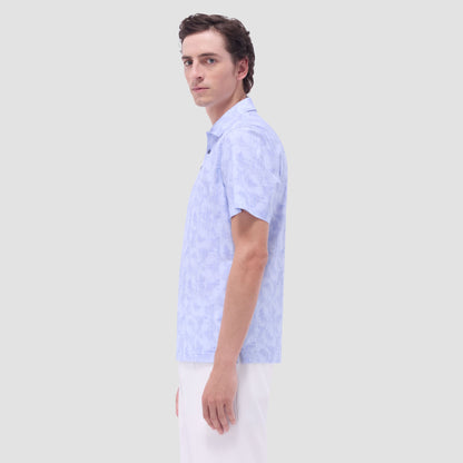 Bugatchi Victor Abstract OoohCotton® Polo Shirt Air Blue