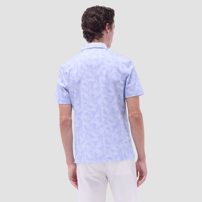 Bugatchi Victor Abstract OoohCotton® Polo Shirt Air Blue