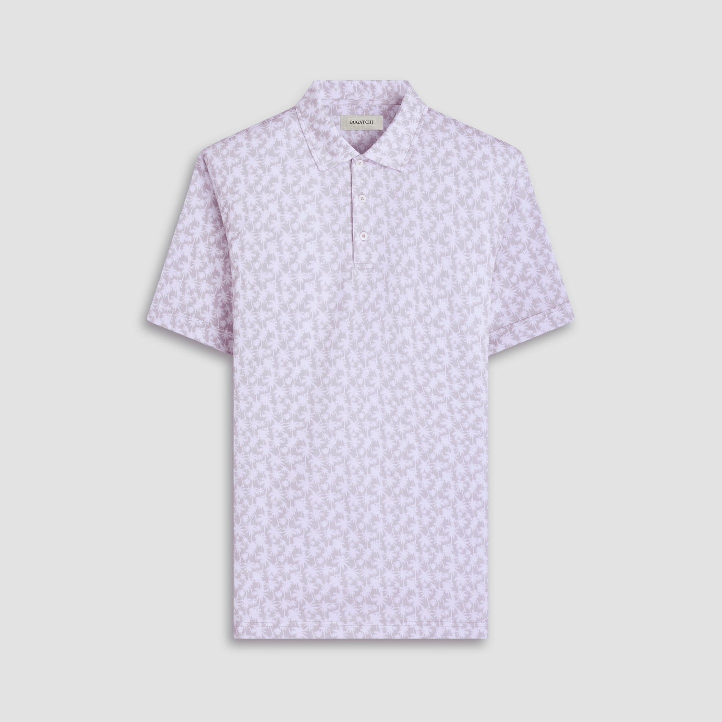 Bugatchi Victor Palm Tree OoohCotton® Polo Shirt Sand