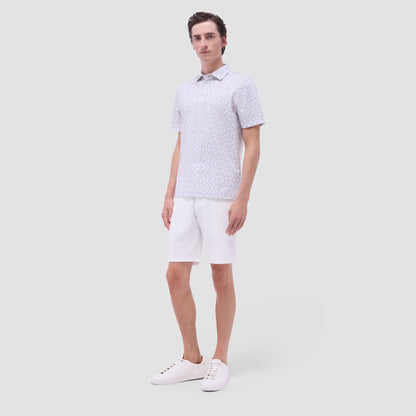Bugatchi Victor Palm Tree OoohCotton® Polo Shirt Sand