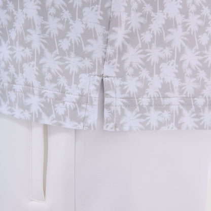 Bugatchi Victor Palm Tree OoohCotton® Polo Shirt Sand