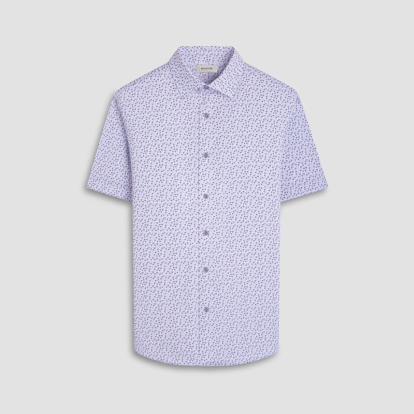 Bugatchi Miles Jack Russell OoohCotton® Short-Sleeve Shirt White