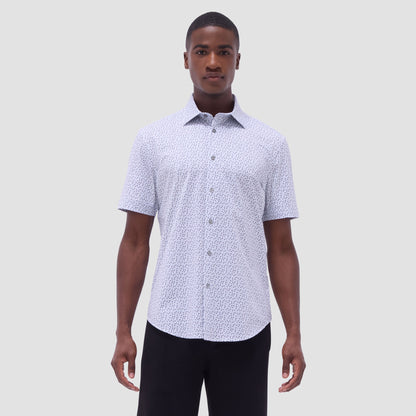 Bugatchi Miles Jack Russell OoohCotton® Short-Sleeve Shirt White