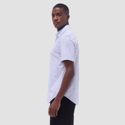 Bugatchi Miles Jack Russell OoohCotton® Short-Sleeve Shirt White