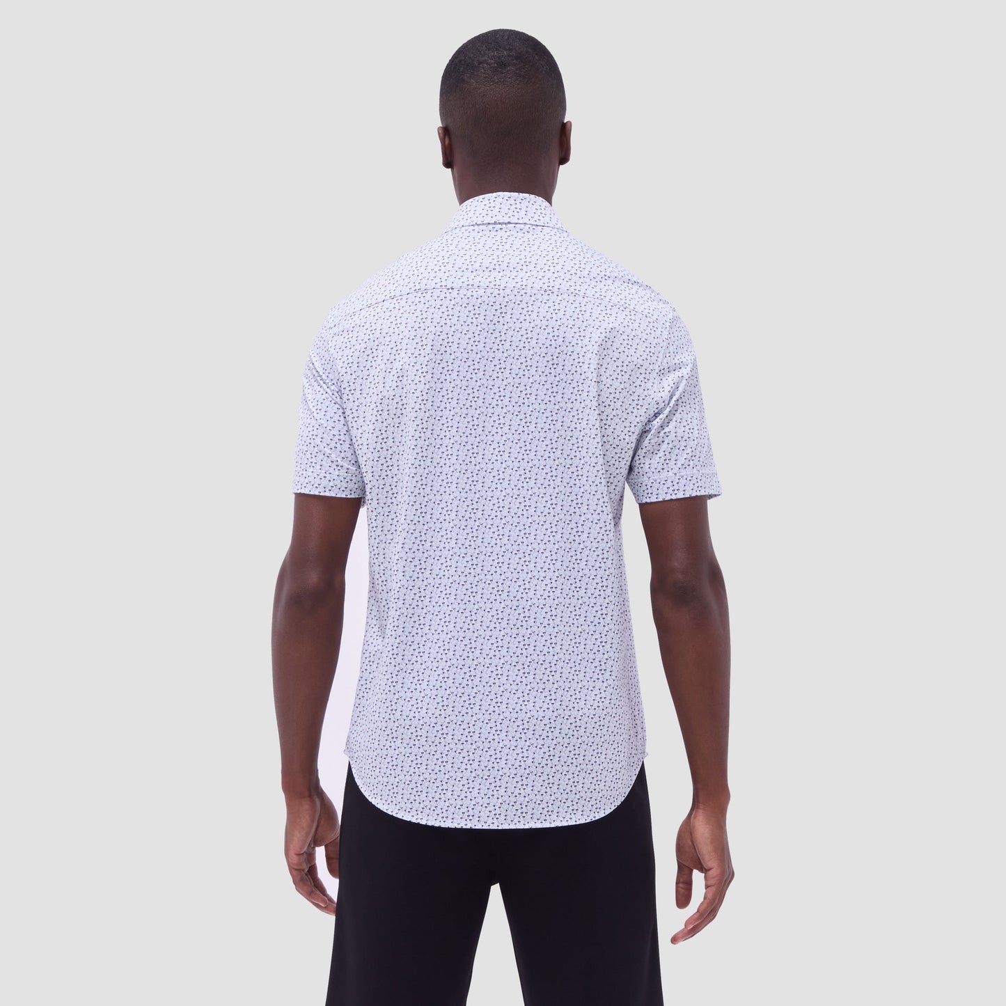 Bugatchi Miles Jack Russell OoohCotton® Short-Sleeve Shirt White