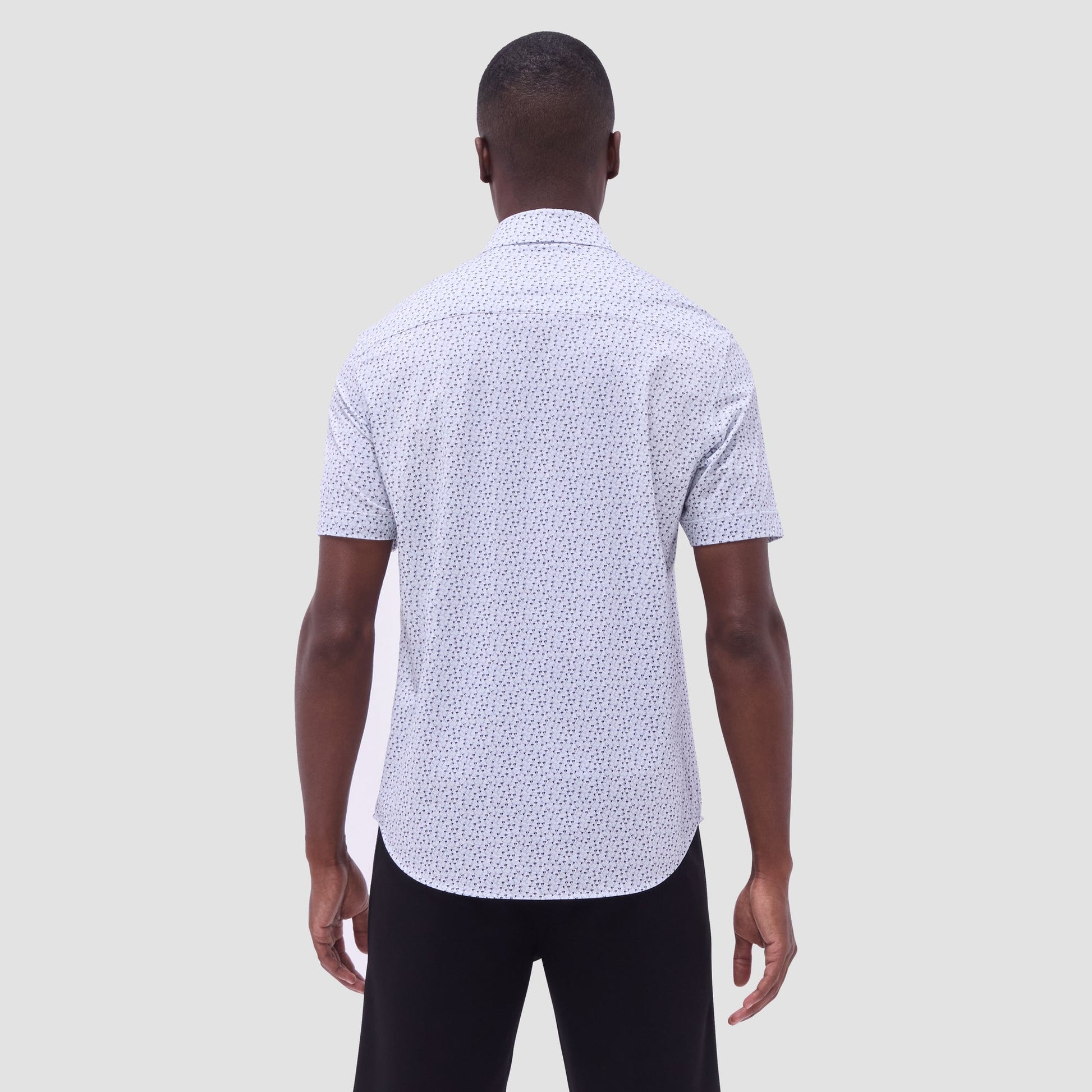 Bugatchi Miles Jack Russell OoohCotton® Short-Sleeve Shirt White