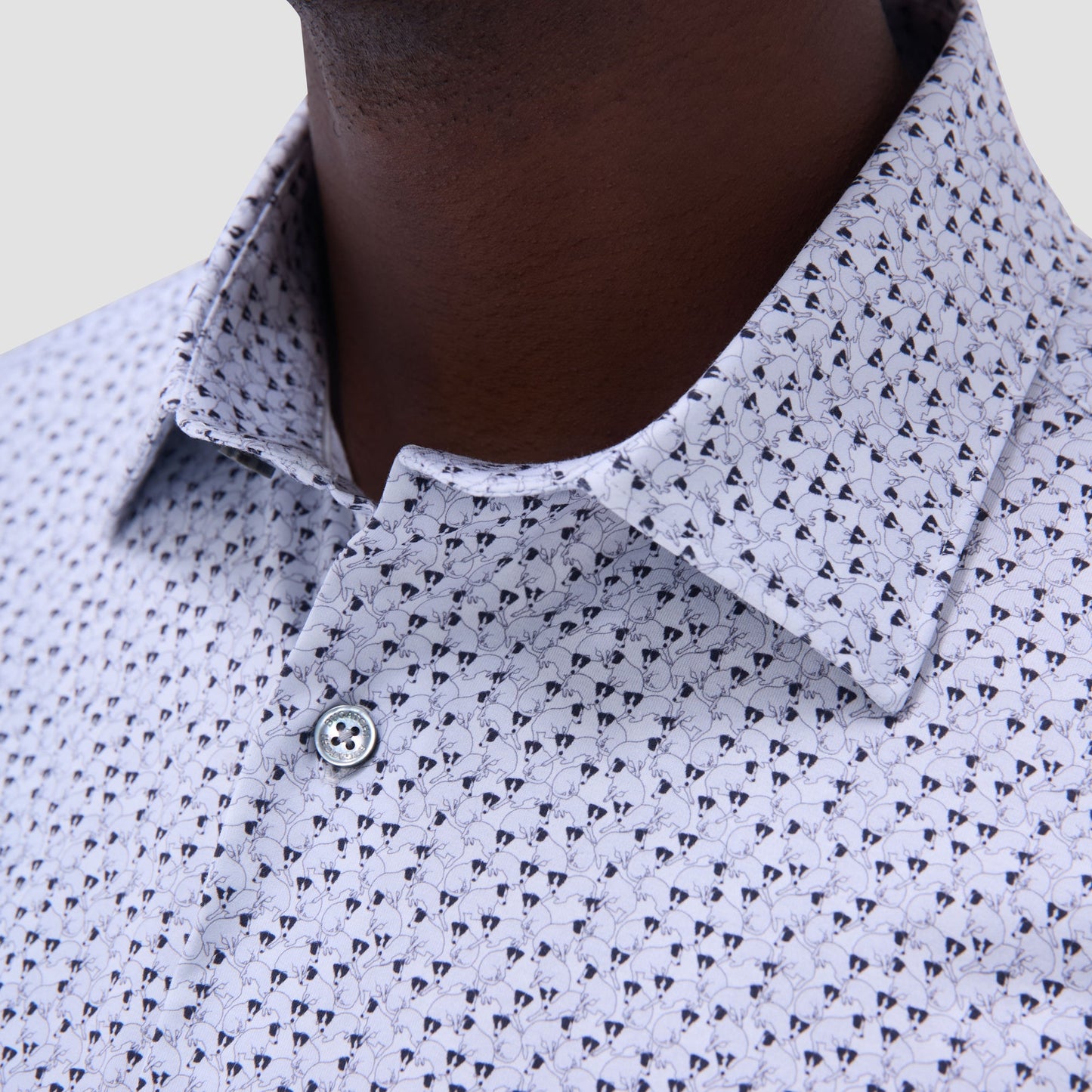 Bugatchi Miles Jack Russell OoohCotton® Short-Sleeve Shirt White
