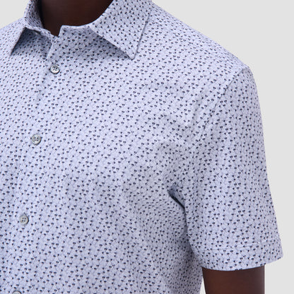 Bugatchi Miles Jack Russell OoohCotton® Short-Sleeve Shirt White
