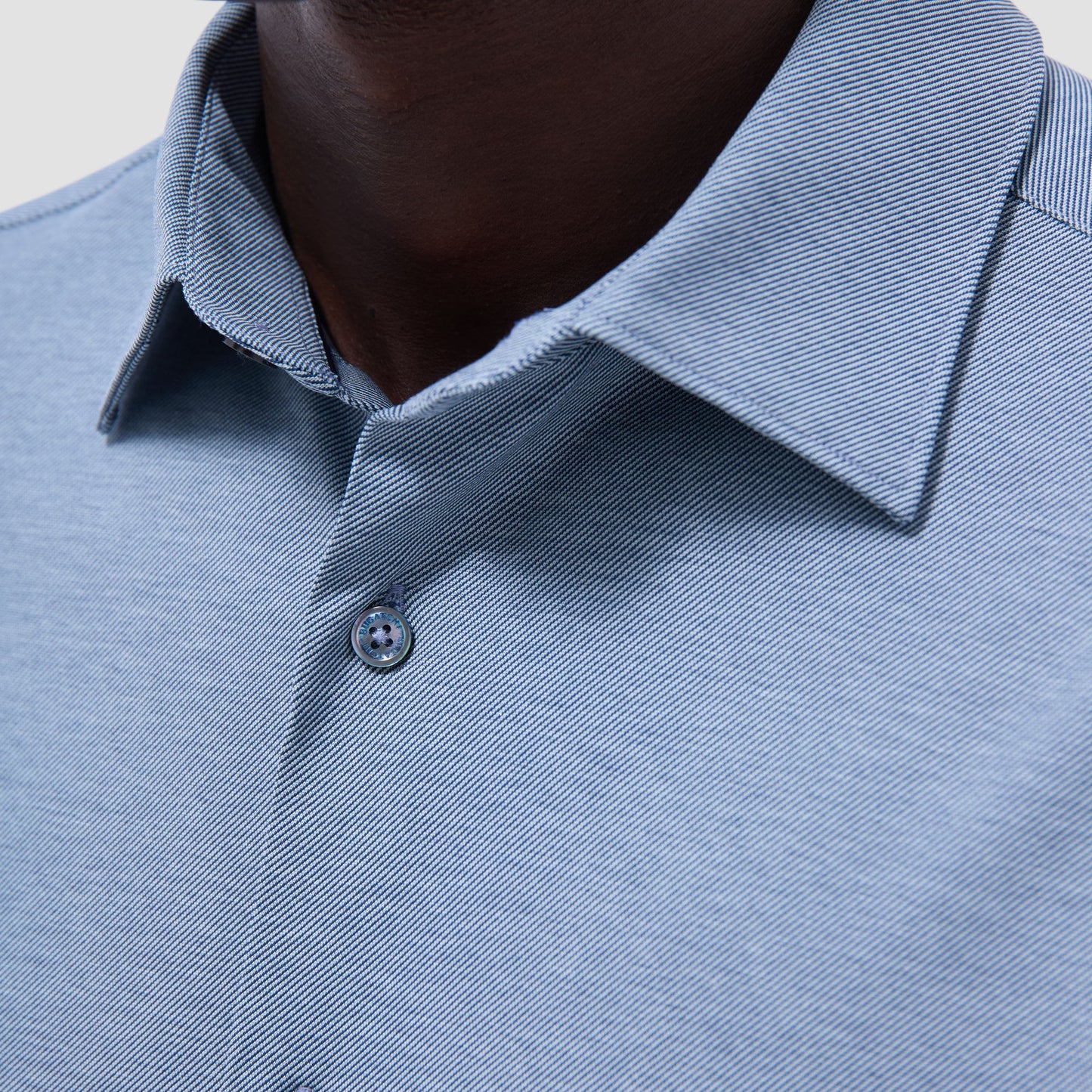 Bugatchi James Diagonal Twill Print OoohCotton® Shirt Indigo