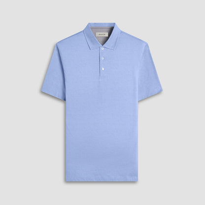 Bugatchi Vincent Double-Sided Solid OoohCotton® Polo Shirt Air Blue