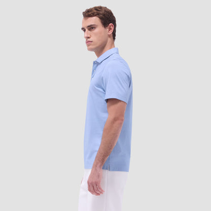 Bugatchi Vincent Double-Sided Solid OoohCotton® Polo Shirt Air Blue