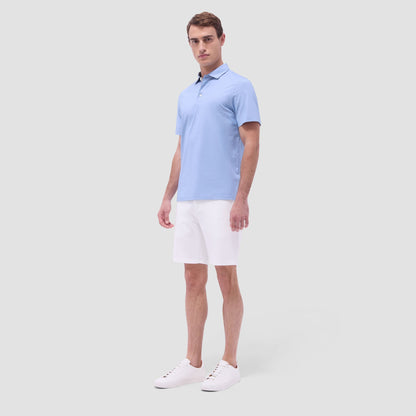 Bugatchi Vincent Double-Sided Solid OoohCotton® Polo Shirt Air Blue