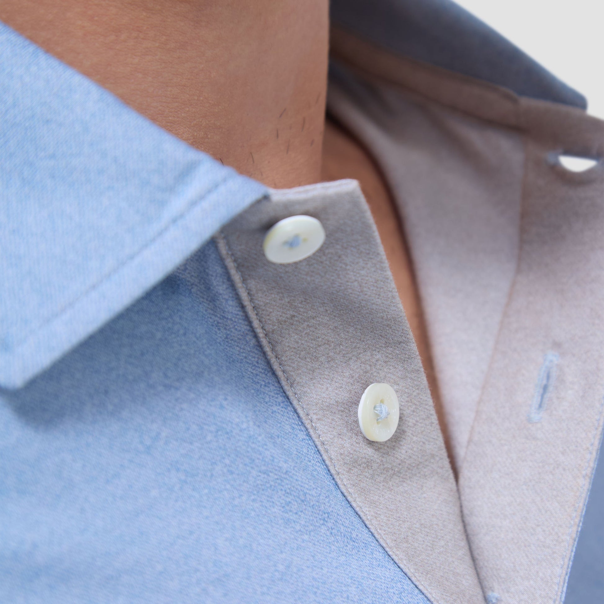 Bugatchi Vincent Double-Sided Solid OoohCotton® Polo Shirt Air Blue