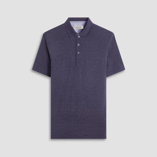 Bugatchi Vincent Double-Sided Solid OoohCotton® Polo Shirt Black