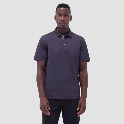 Bugatchi Vincent Double-Sided Solid OoohCotton® Polo Shirt Black