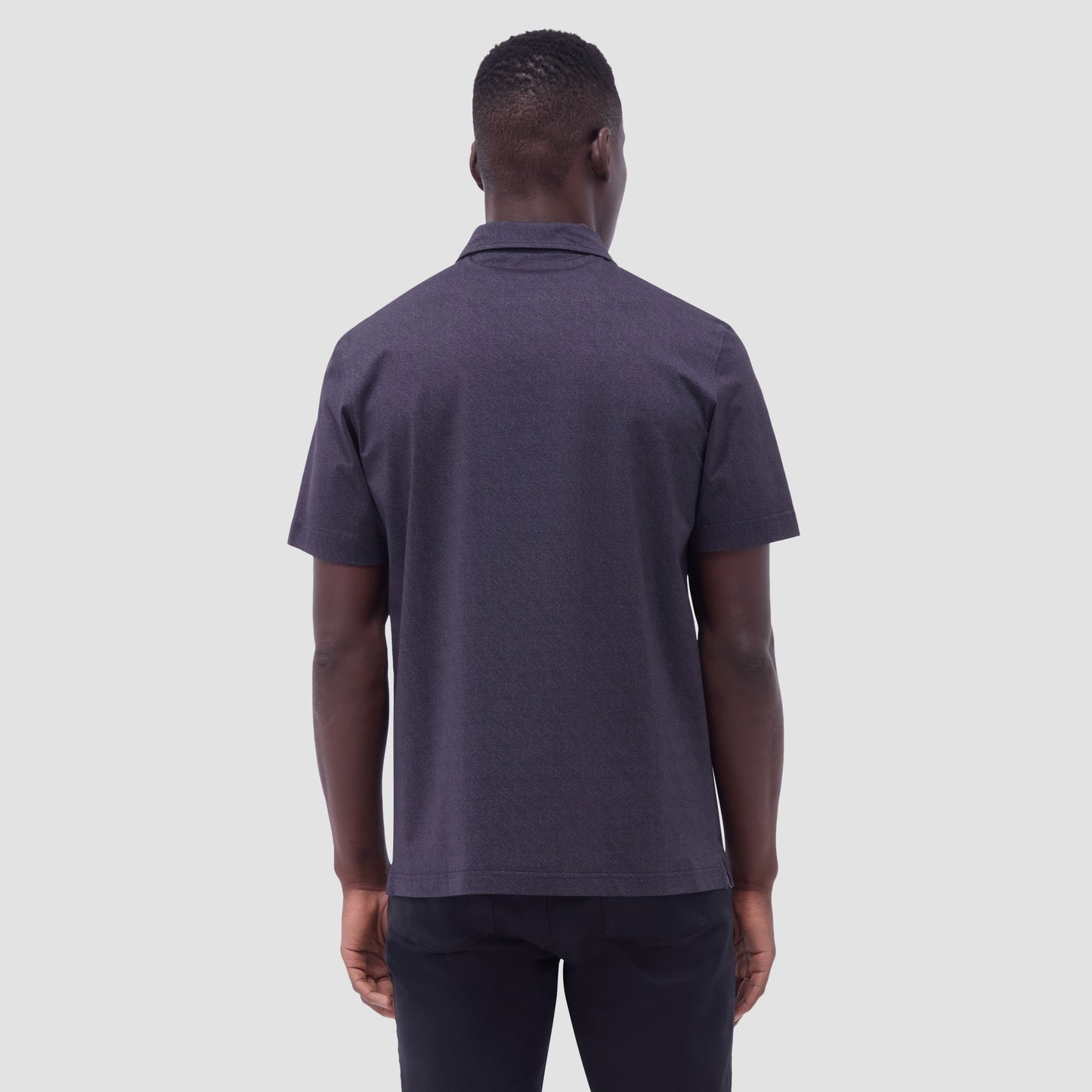 Bugatchi Vincent Double-Sided Solid OoohCotton® Polo Shirt Black