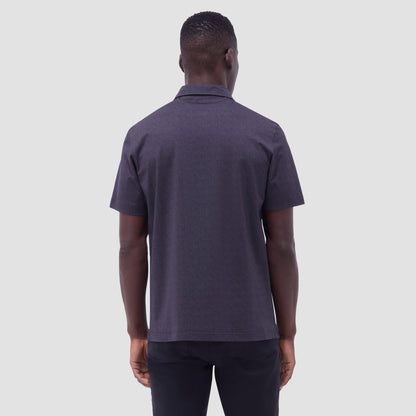 Bugatchi Vincent Double-Sided Solid OoohCotton® Polo Shirt Black