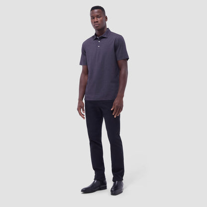 Bugatchi Vincent Double-Sided Solid OoohCotton® Polo Shirt Black